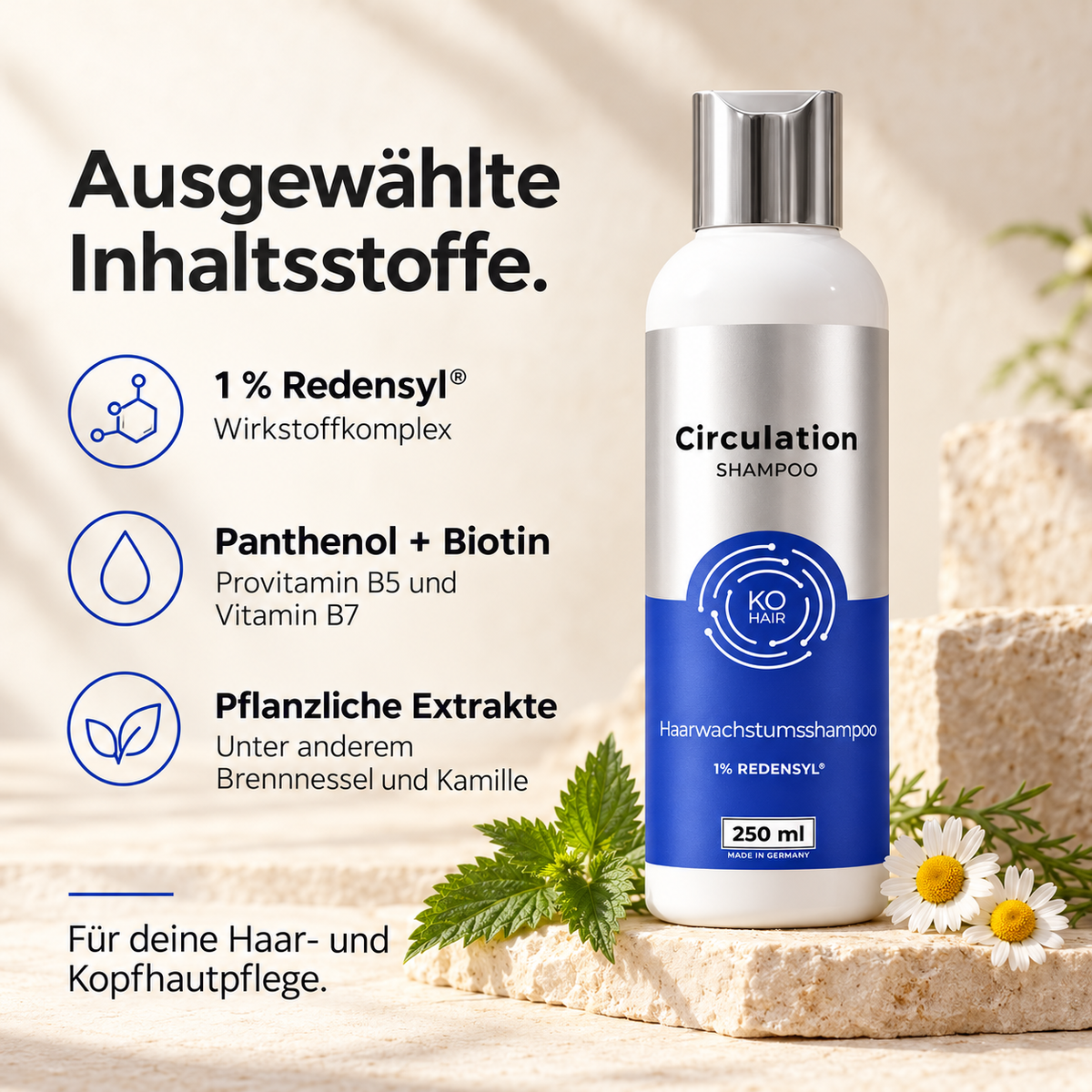 Circulation Shampoo – Redensyl, Panthenol, Biotin und Pflanzenextrakte