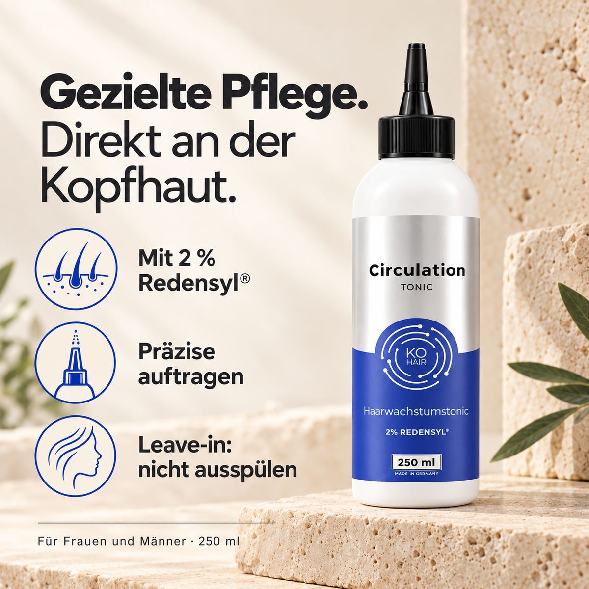 Circulation Tonic – 2 % Redensyl, präzise auftragen, nicht ausspülen