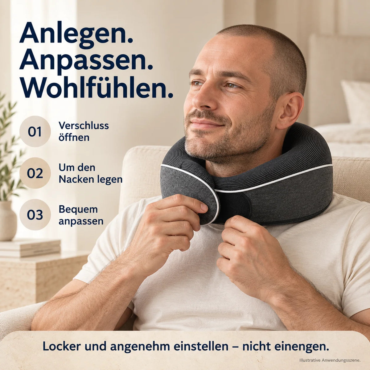 KÖ-HAIR Nackenkissen – anlegen