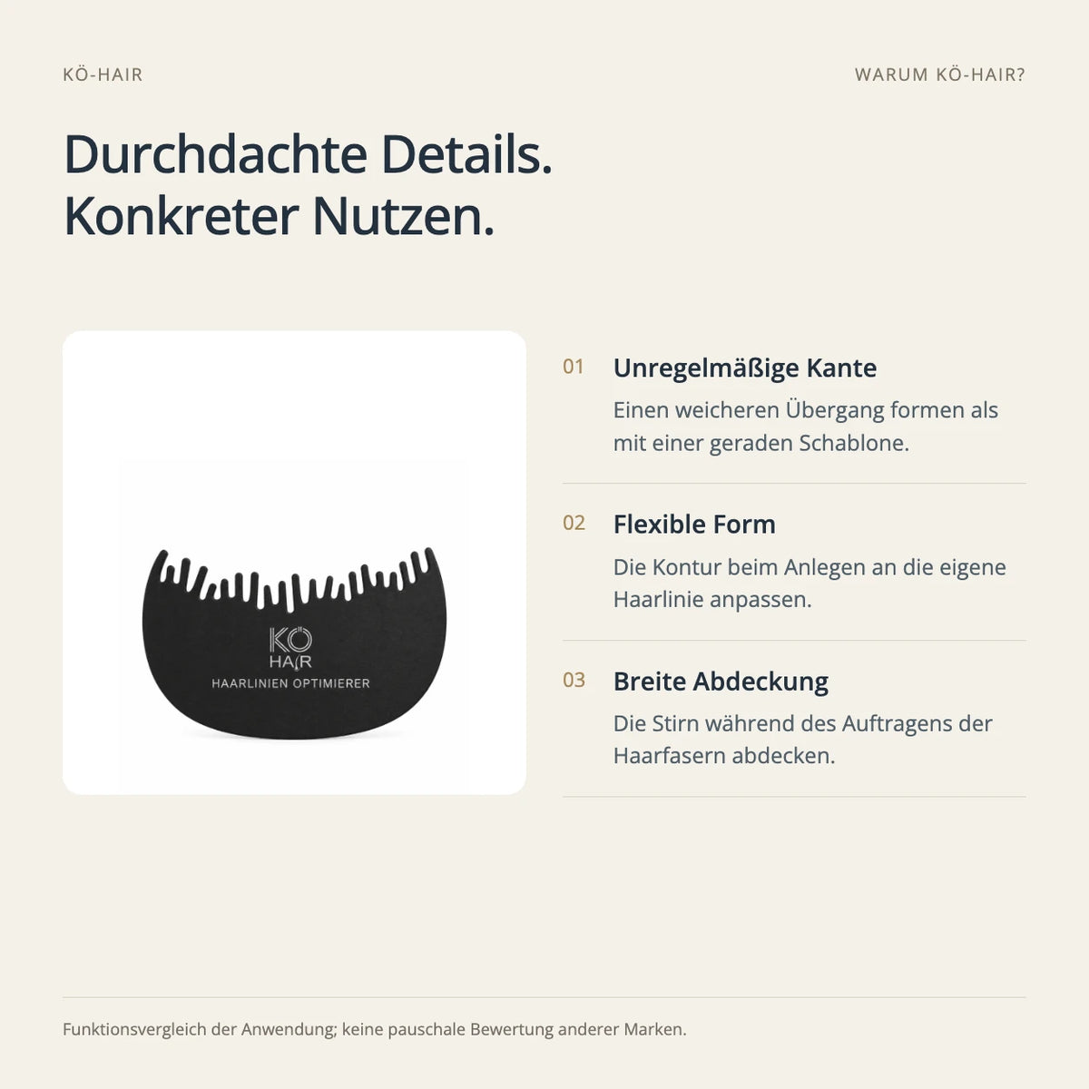 KÖ-HAIR Haarlinien Optimierer – Ausstattung und Nutzen