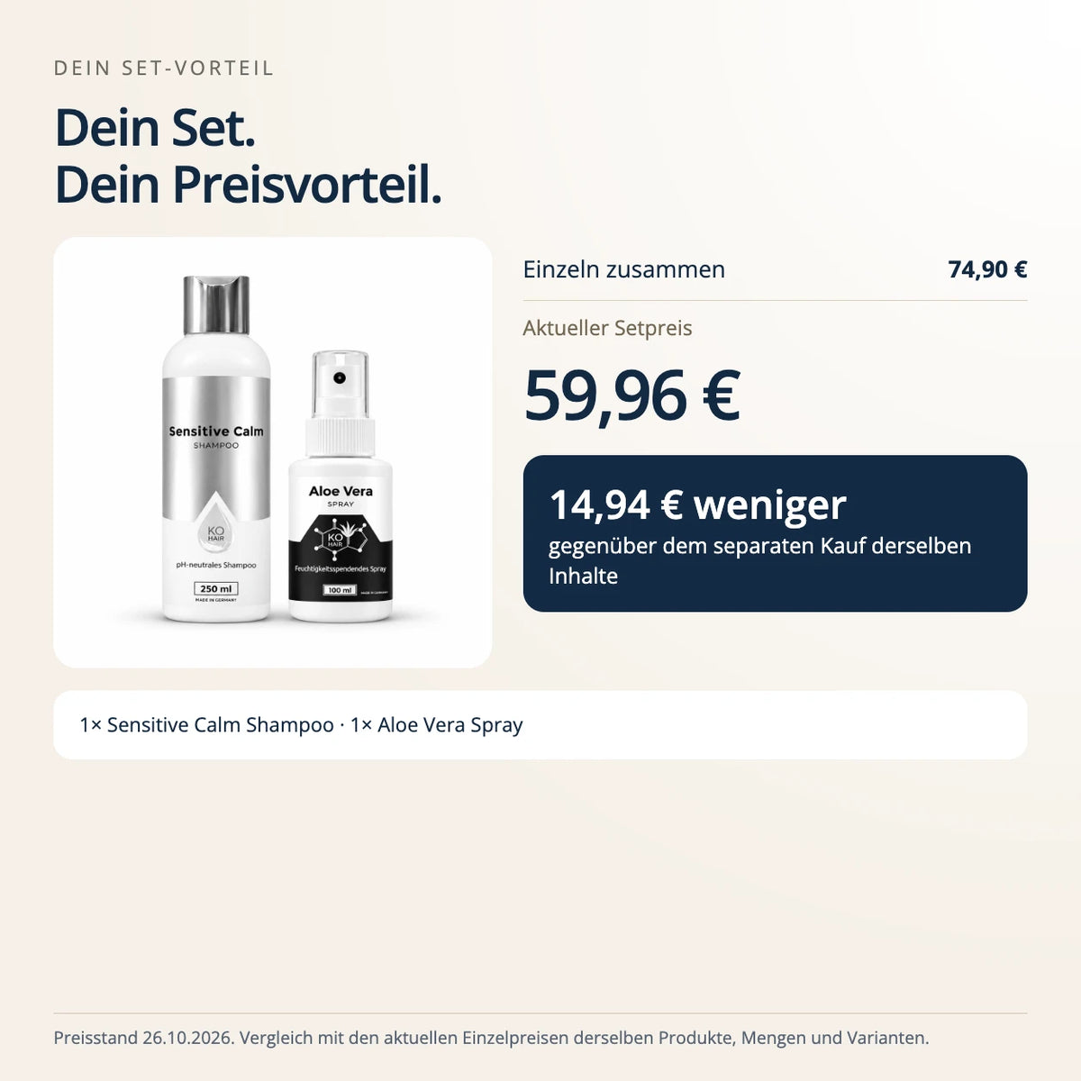 KÖ-HAIR Haar-Op Bundle – Preisvergleich zum Einzelkauf