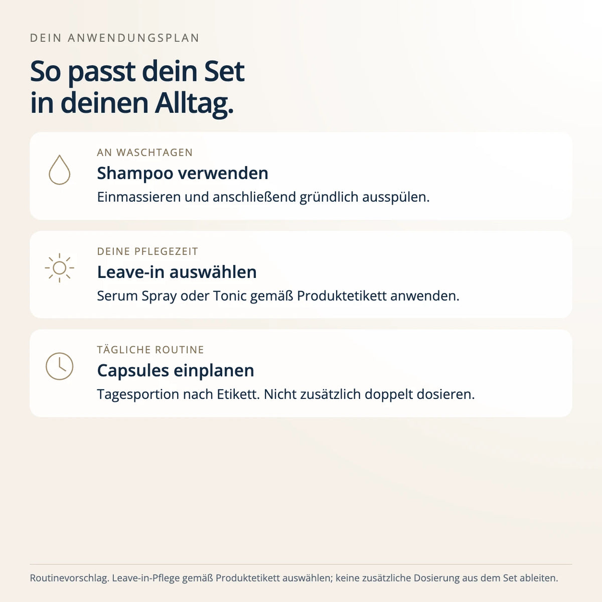 Anti-Haarausfall Quartett – Anwendung und Routine