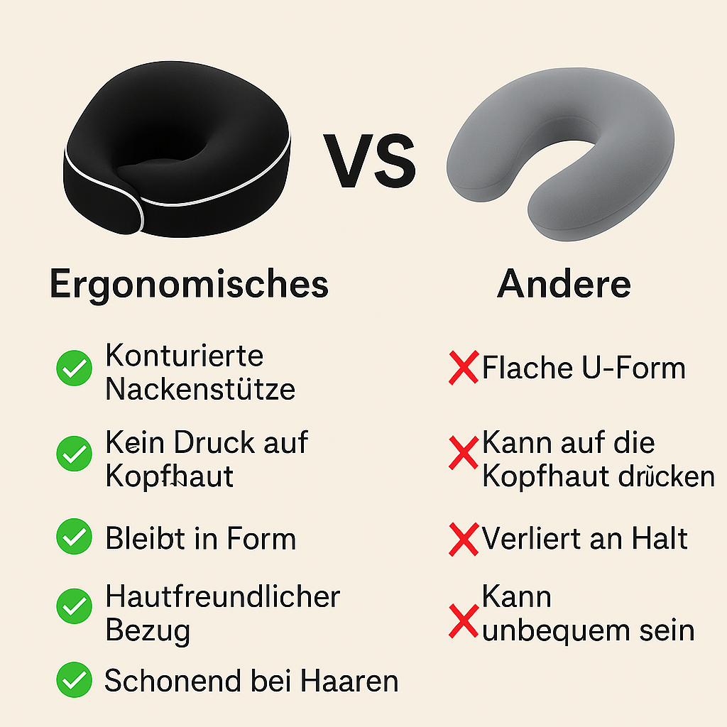 Cuscino per il collo per un sonno riposante dopo il trapianto di capelli – compatto, confortevole e ideale per i viaggi