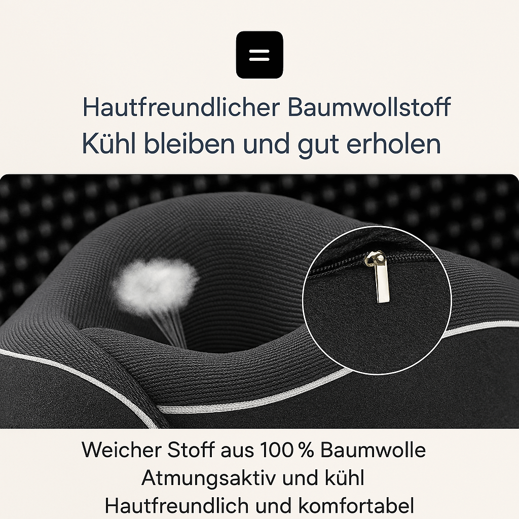 Cuscino per il collo per un sonno riposante dopo il trapianto di capelli – compatto, confortevole e ideale per i viaggi