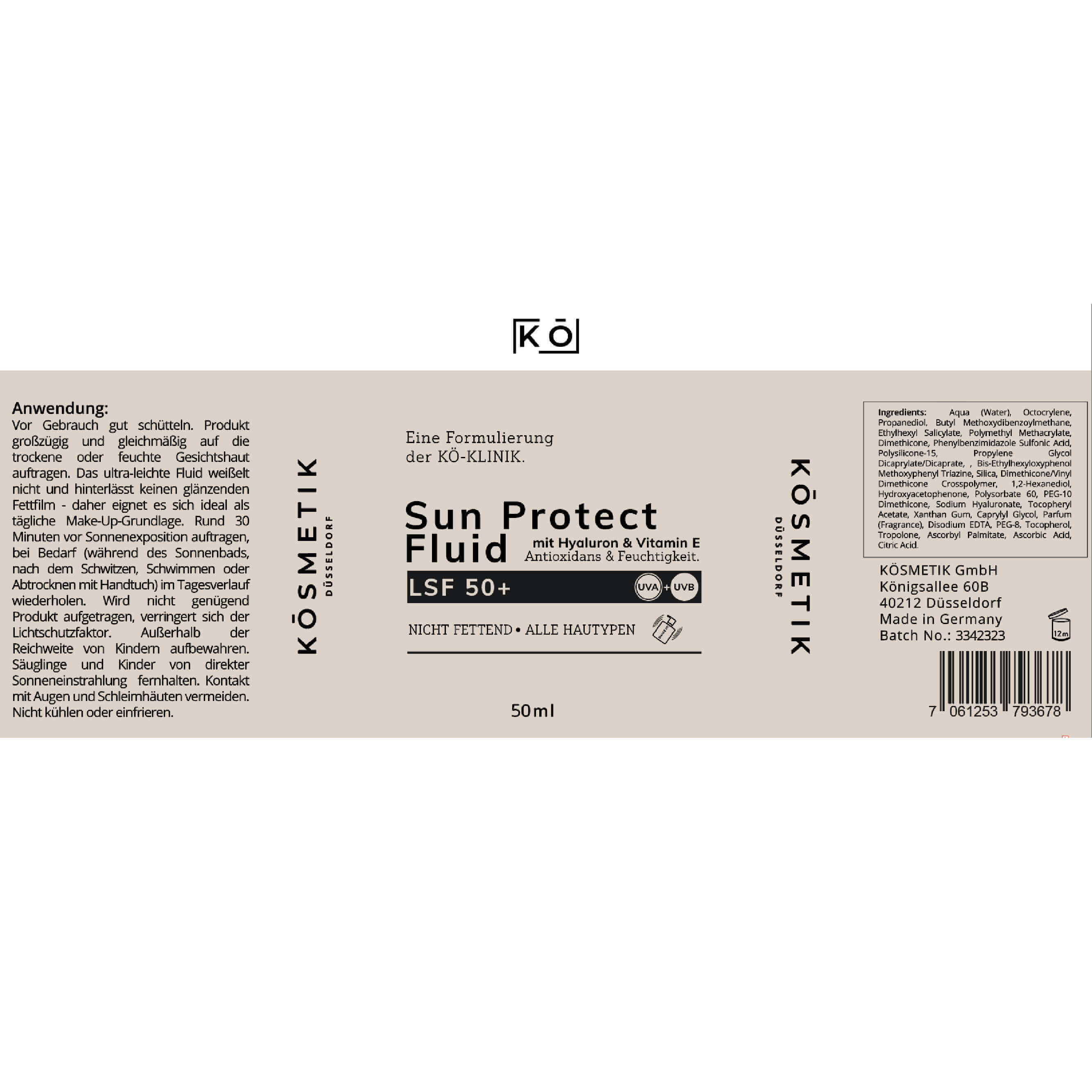 Sun Protection Hayaluron Fluid 50+