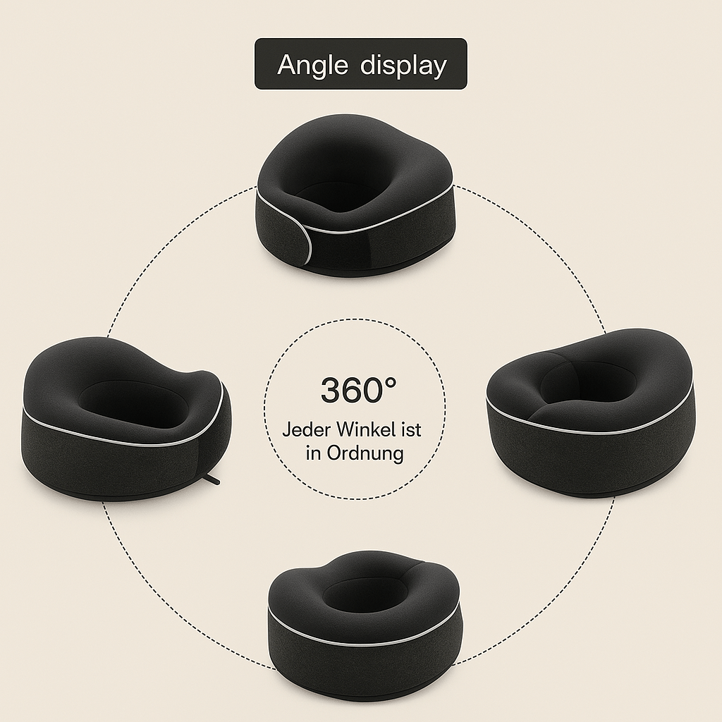 Cuscino per il collo per un sonno riposante dopo il trapianto di capelli – compatto, confortevole e ideale per i viaggi