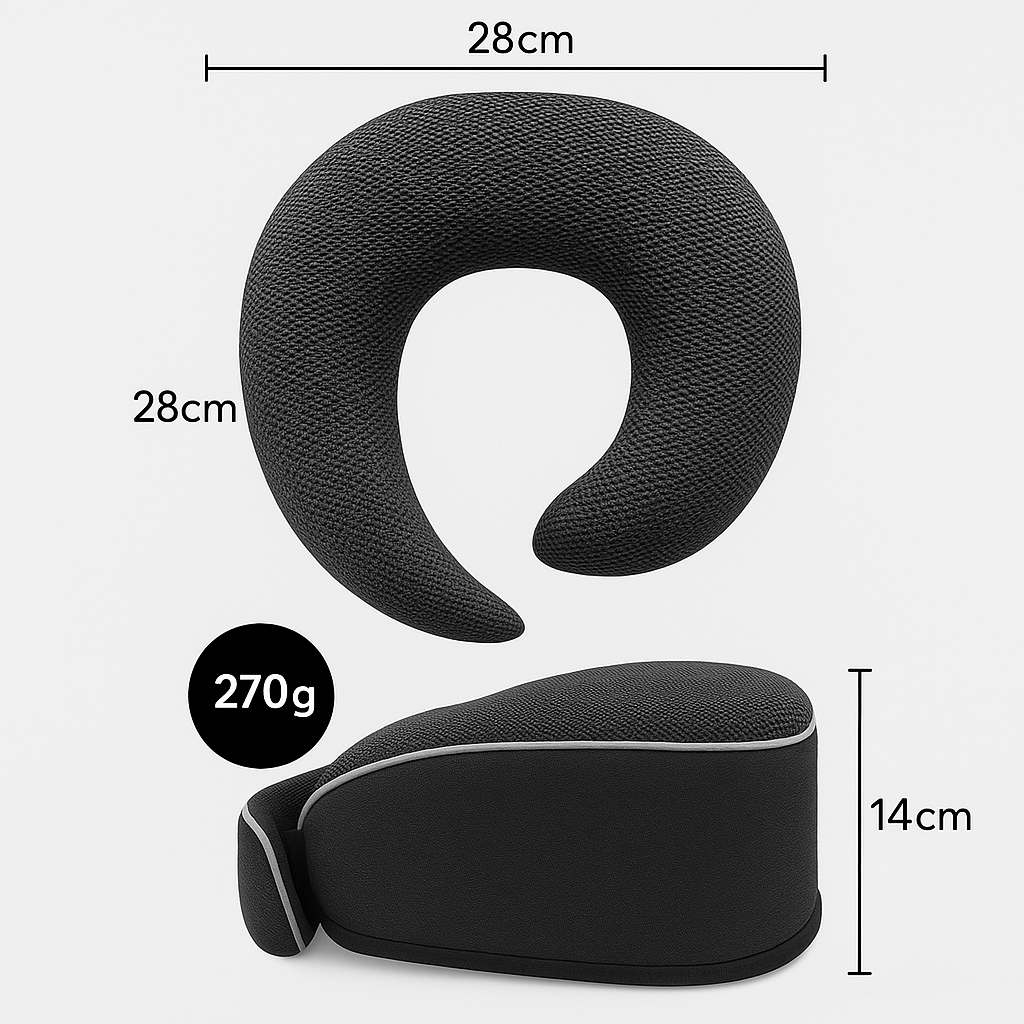 Cuscino per il collo per un sonno riposante dopo il trapianto di capelli – compatto, confortevole e ideale per i viaggi