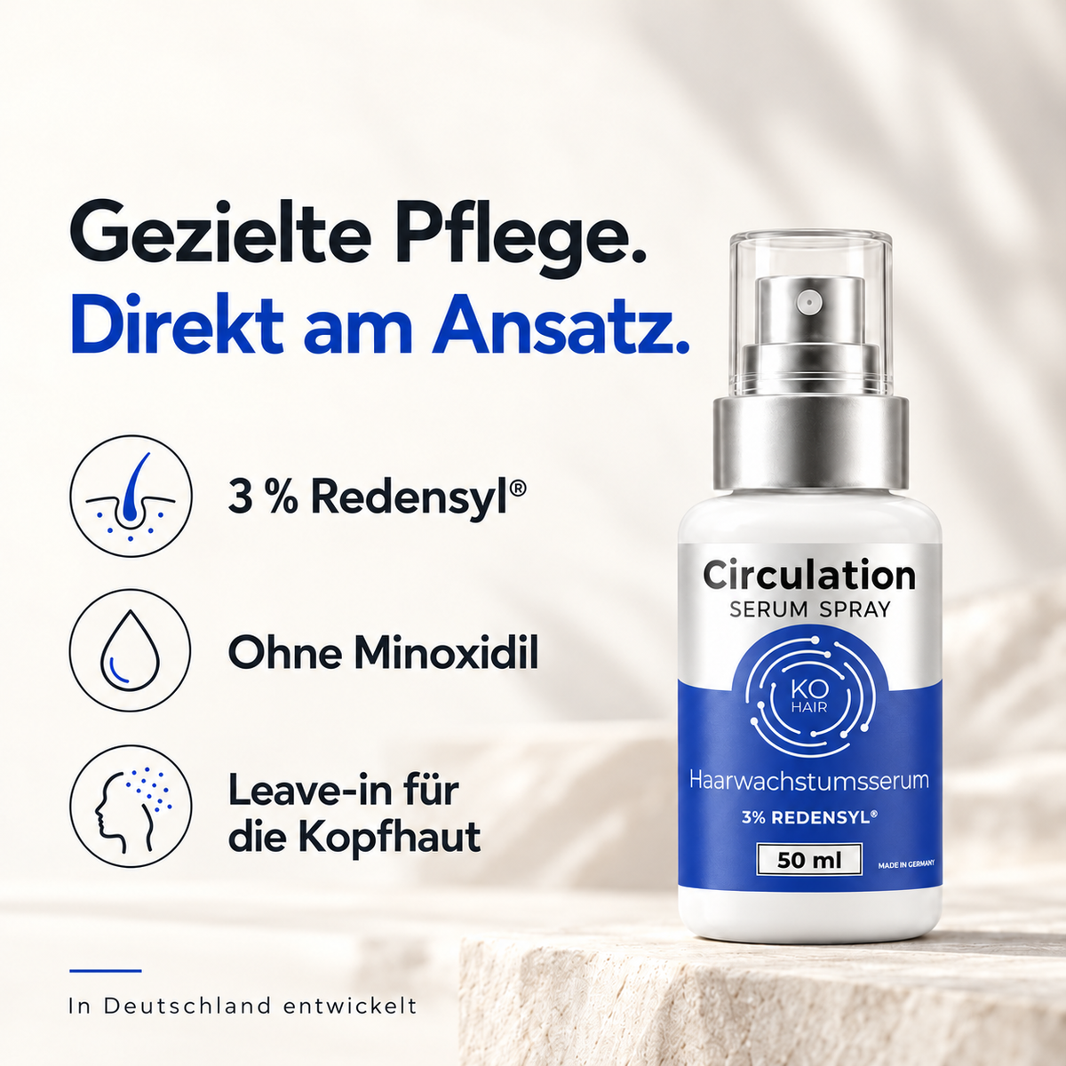 Circulation Serum Spray – 3 % Redensyl, ohne Minoxidil, Leave-in-Pflege für die Kopfhaut