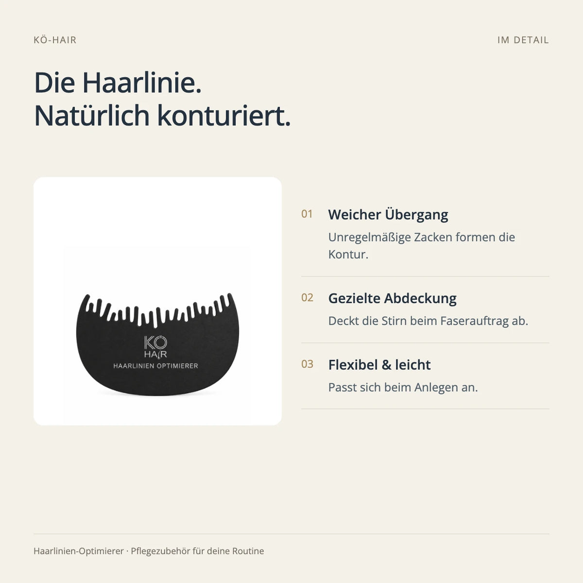 KÖ-HAIR Haarlinien Optimierer – Produktvorteile