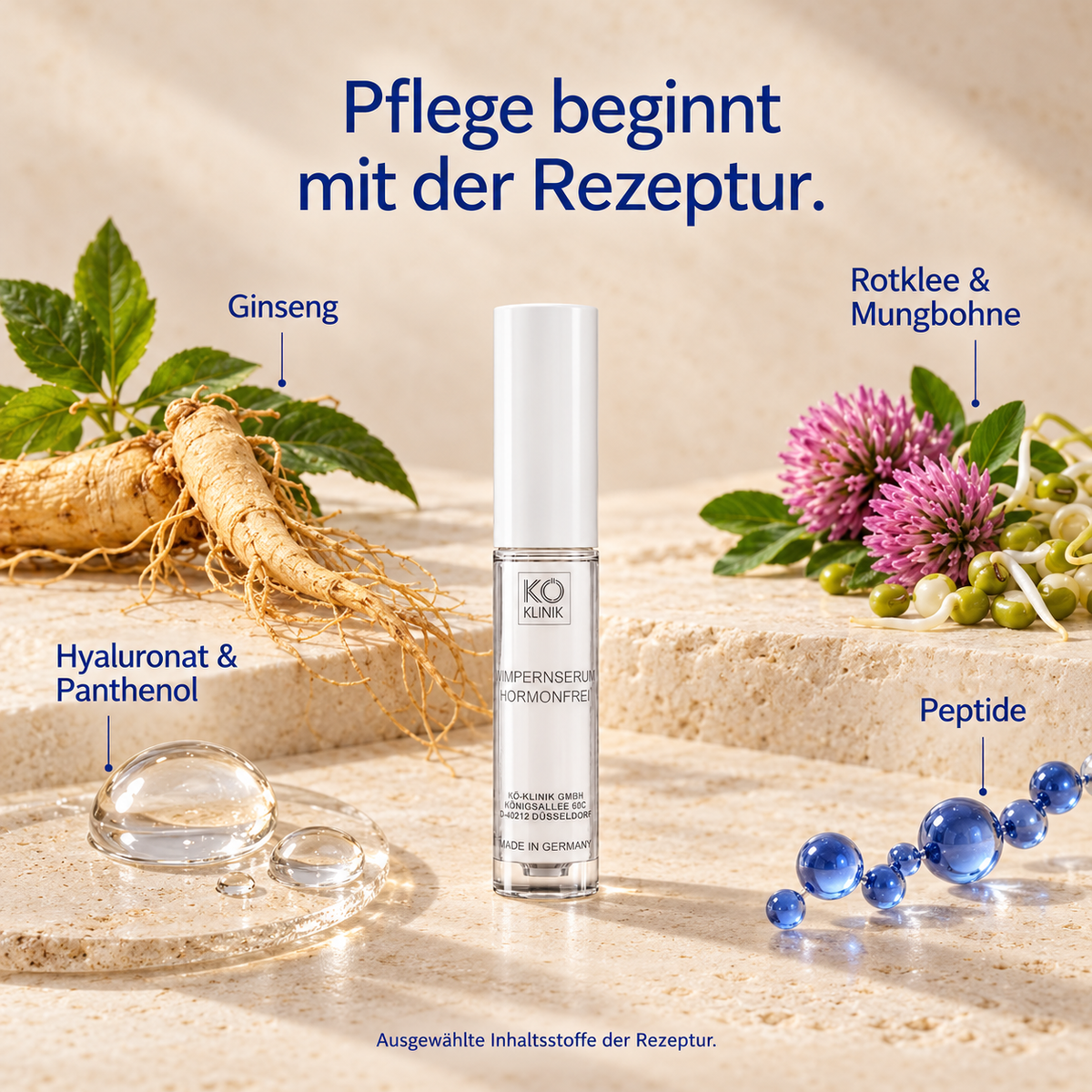 Wimpern- und Augenbrauenserum – wirkstoffe