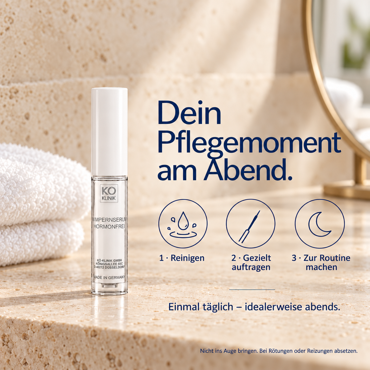 Wimpern- und Augenbrauenserum – abendroutine