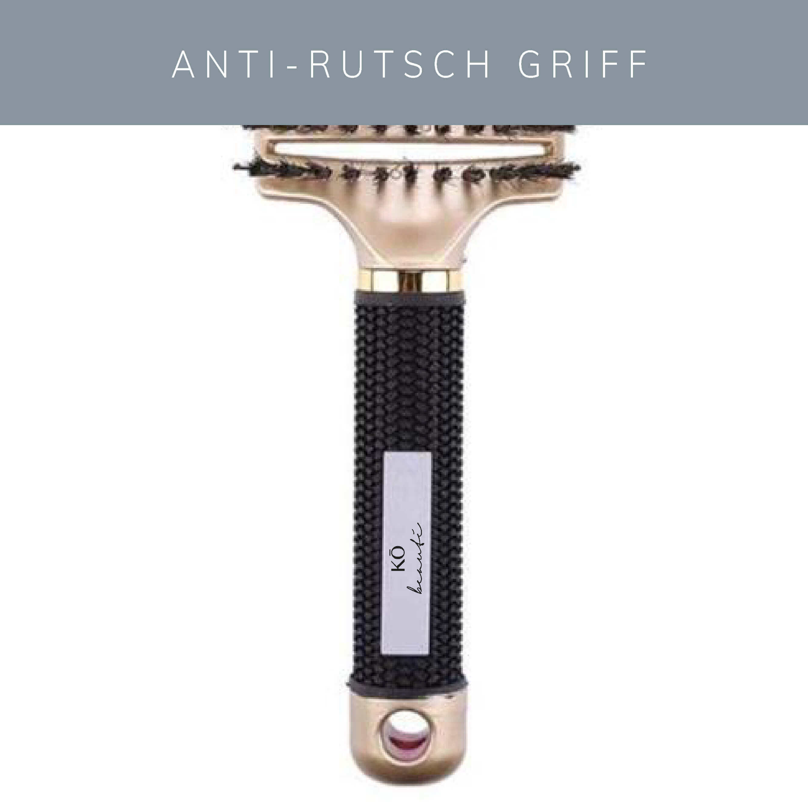 KÖ-HAIR Nature Brush detangler with anti-slip grip for optimal hair care and styling.